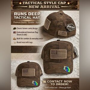 Brown Tactical Hat